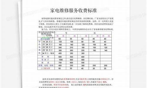 乌鲁木齐家电维修收费_乌鲁木齐家电维修收费标准