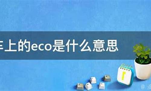 eco是什么意思车上的_仪表eco是什么意思车上的